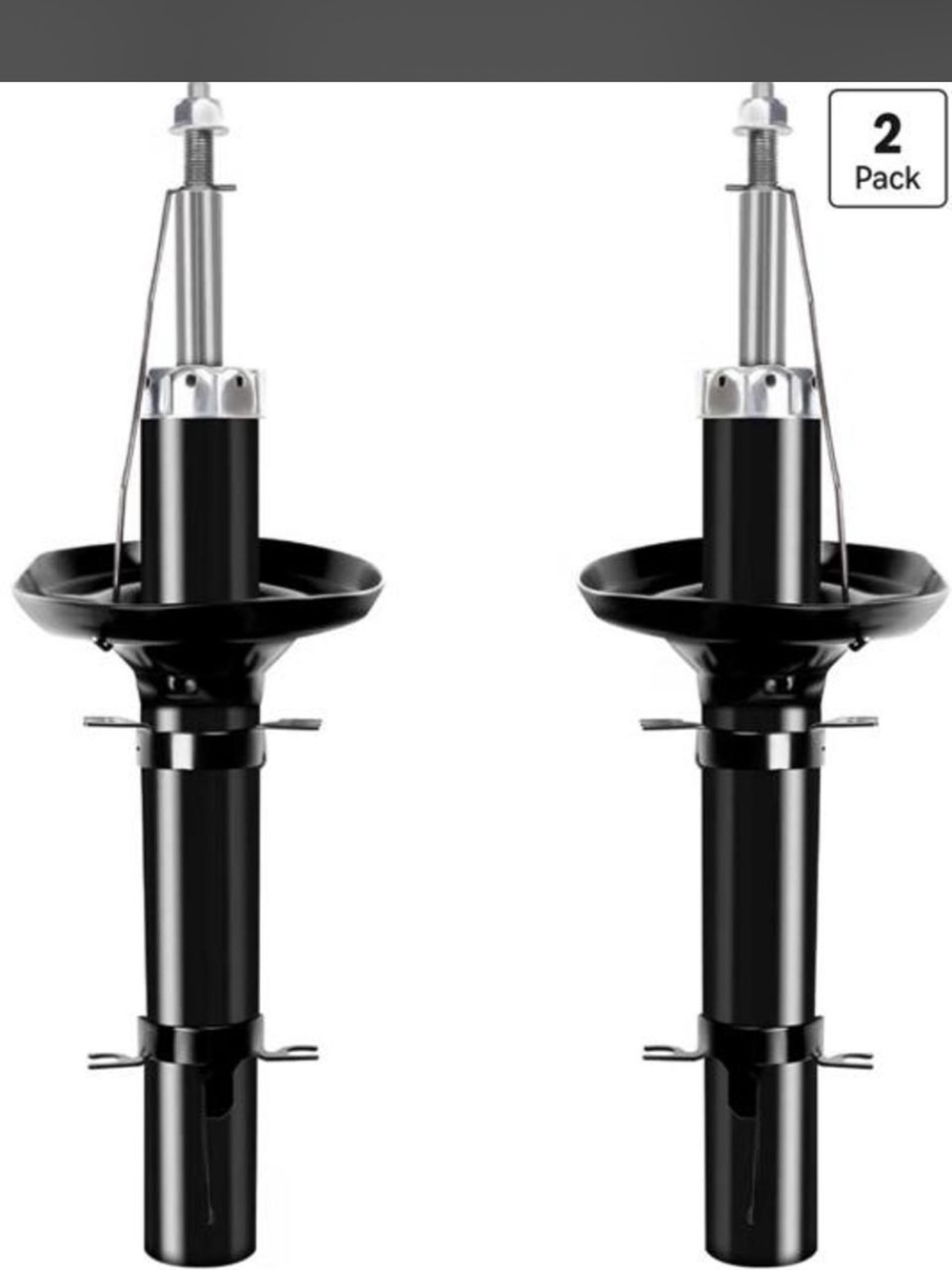 Black Front Shock Strut Pair - Automotive Replacement